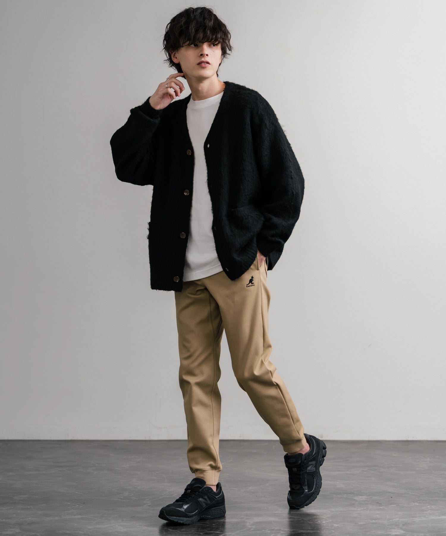 KANGOL カンゴール 別注コラボ蓄熱裏フリースヒートテーパードジョガーイージーパンツ 14622