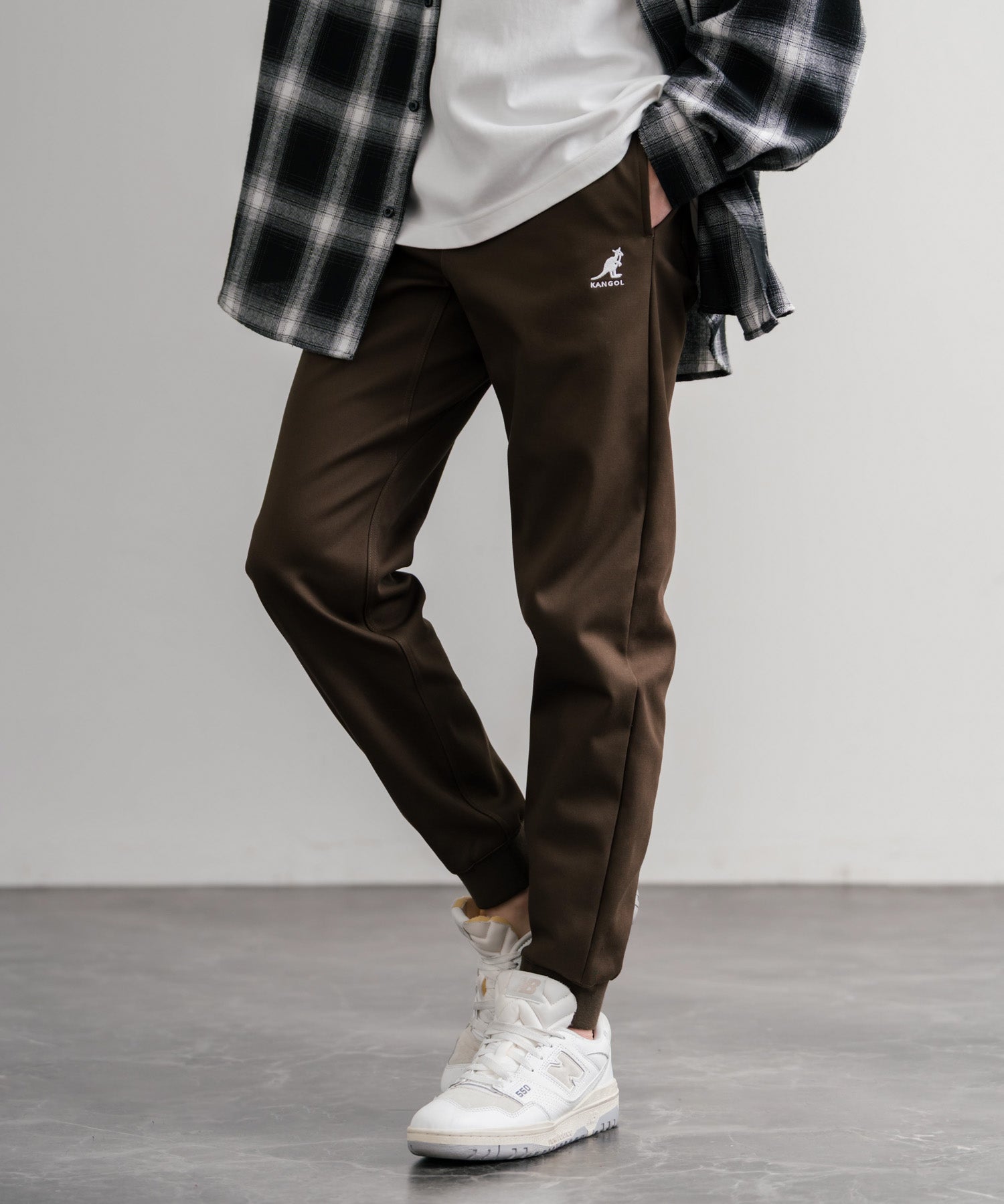 KANGOL カンゴール 別注コラボ蓄熱裏フリースヒートテーパードジョガーイージーパンツ 14622