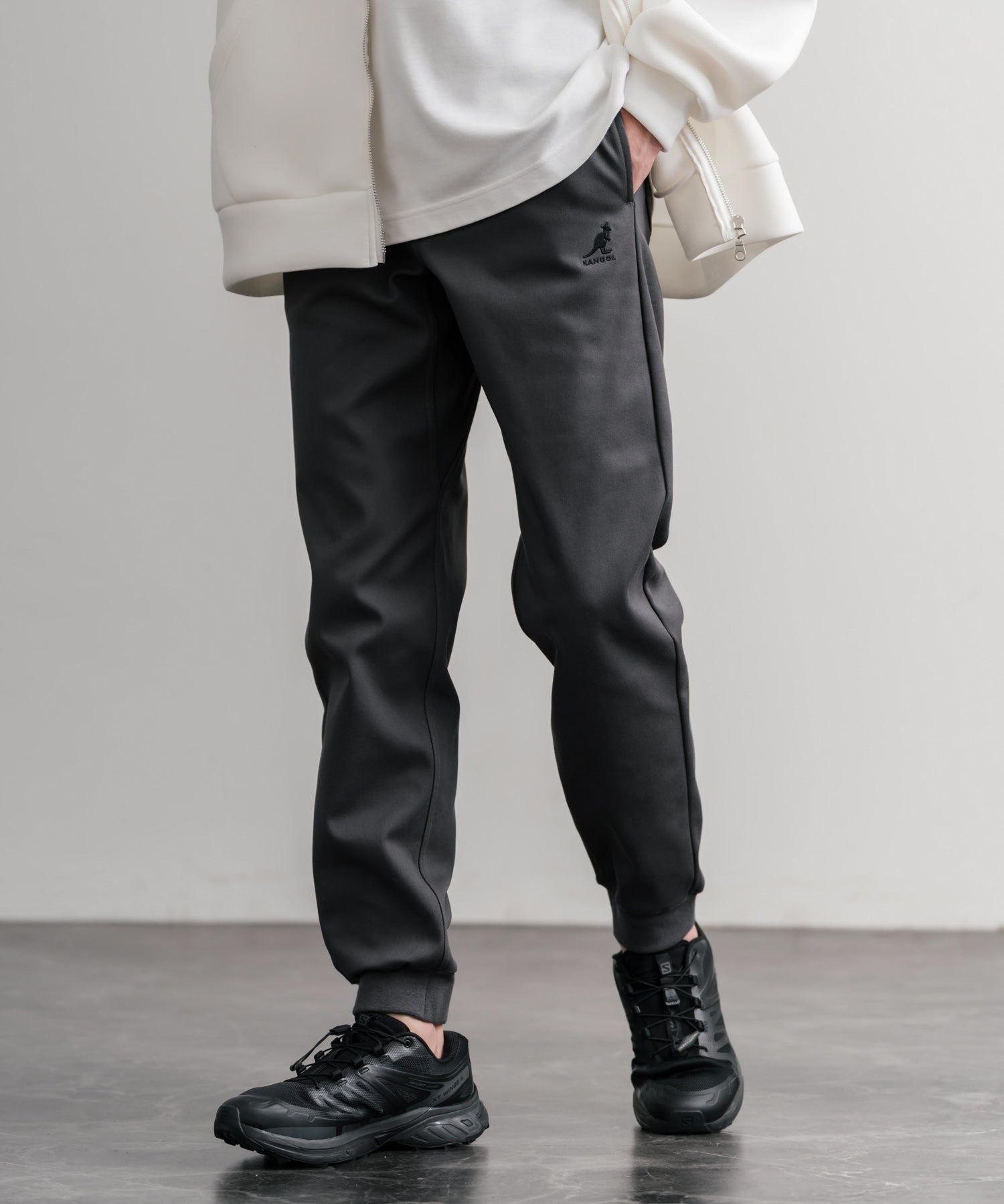 新色追加 KANGOL カンゴール 別注コラボ蓄熱裏フリースヒートテーパードジョガーイージーパンツ 14622