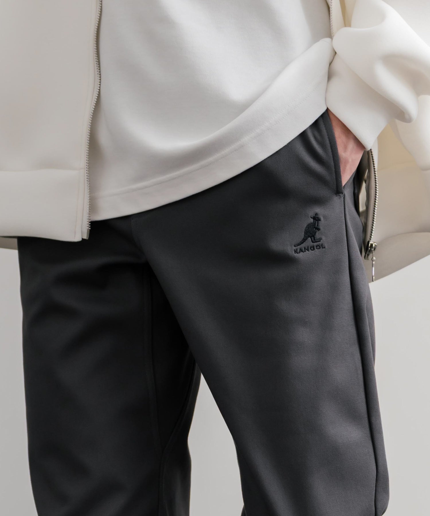 新色追加 KANGOL カンゴール 別注コラボ蓄熱裏フリースヒートテーパードジョガーイージーパンツ 14622