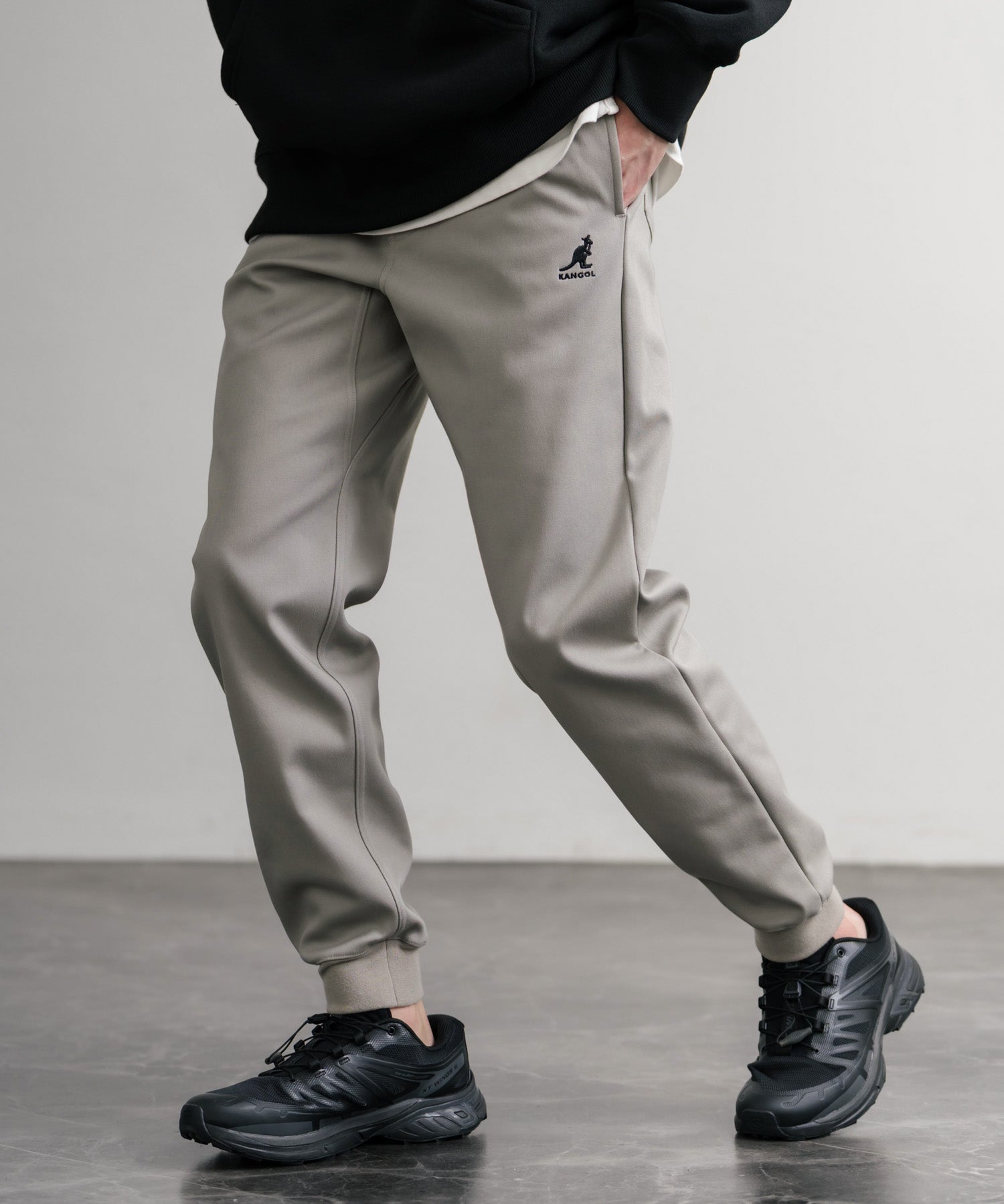 KANGOL カンゴール 別注コラボ蓄熱裏フリースヒートテーパードジョガーイージーパンツ 14622
