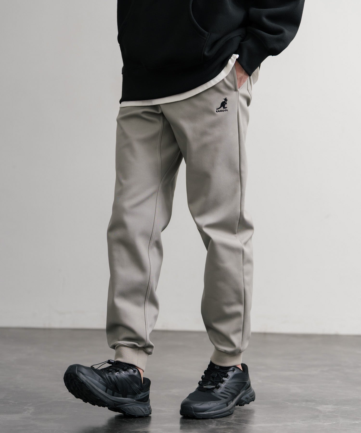KANGOL カンゴール 別注コラボ蓄熱裏フリースヒートテーパードジョガーイージーパンツ 14622