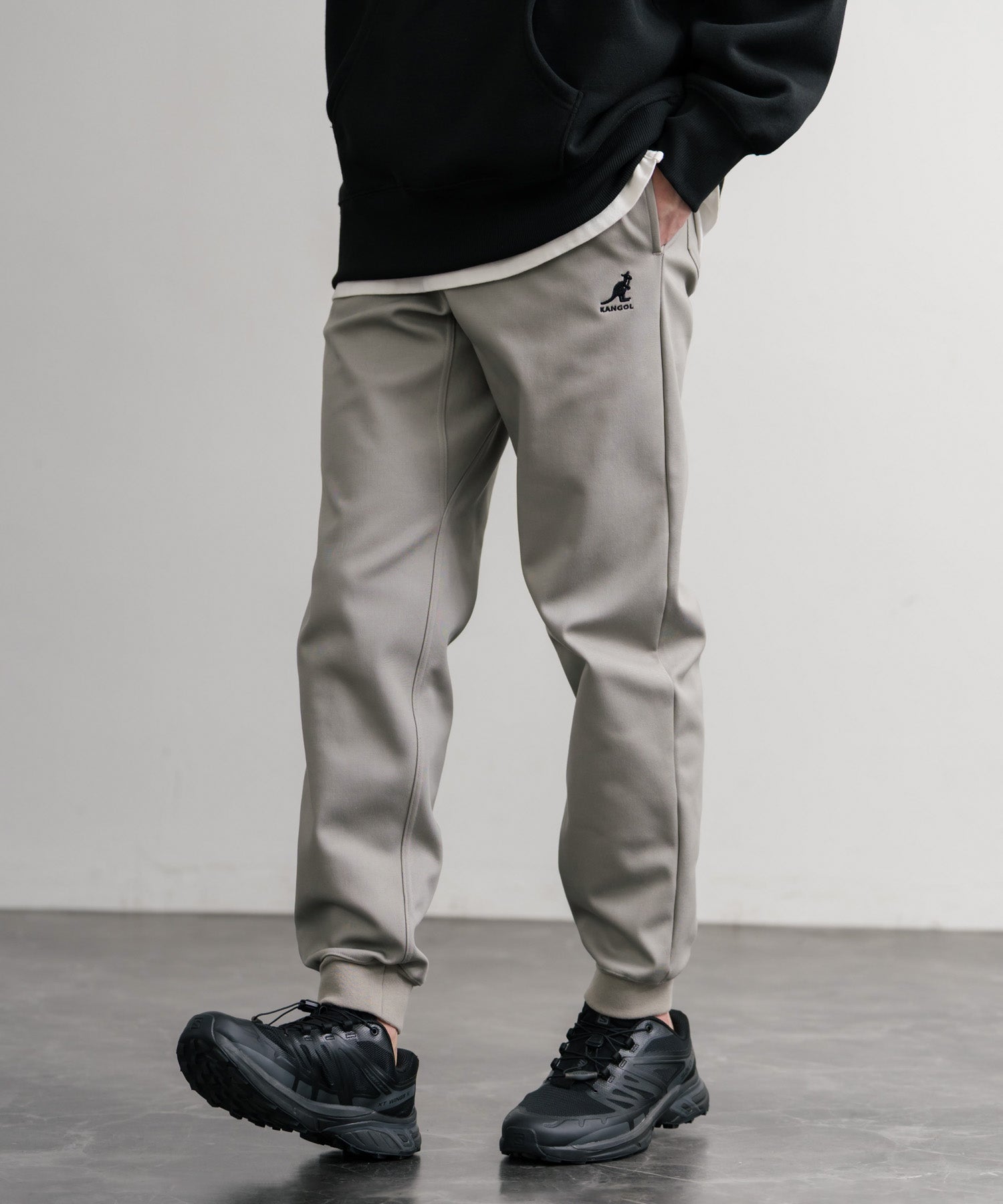 KANGOL カンゴール 別注コラボ蓄熱裏フリースヒートテーパードジョガーイージーパンツ 14622