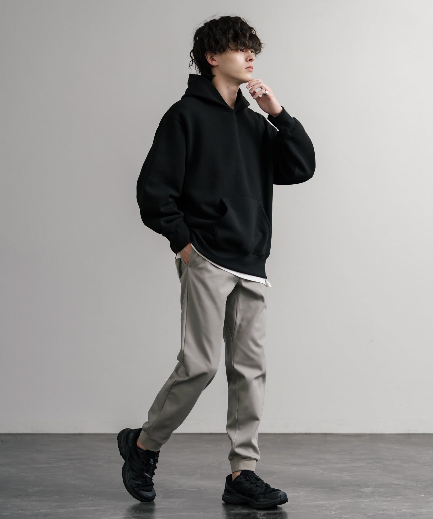 KANGOL カンゴール 別注コラボ蓄熱裏フリースヒートテーパードジョガーイージーパンツ 14622