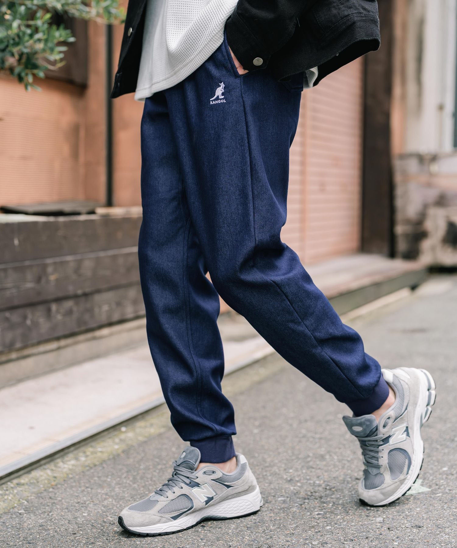 KANGOL カンゴール 別注コラボ蓄熱裏フリースヒートテーパードジョガーイージーパンツ 14622