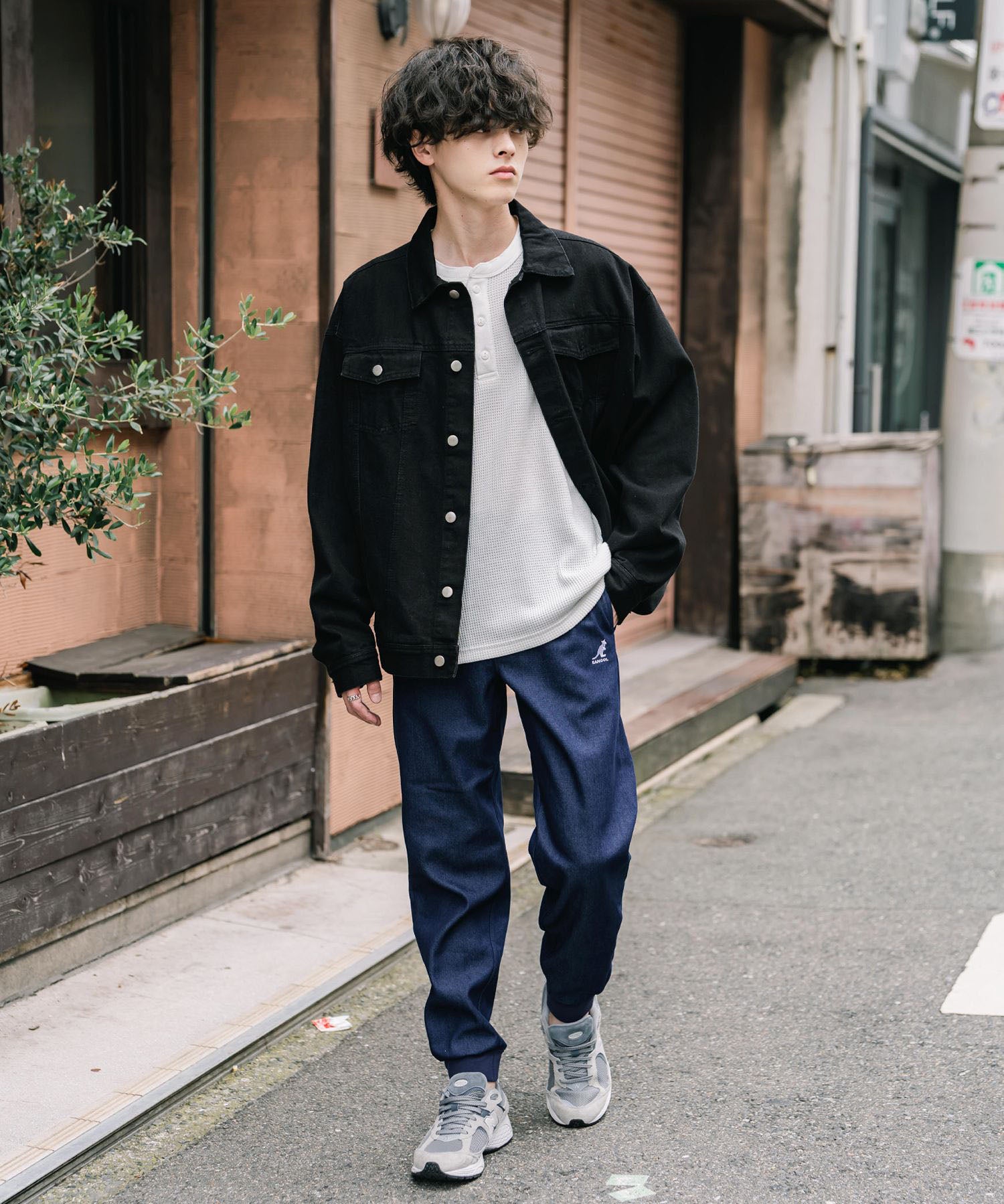 KANGOL カンゴール 別注コラボ蓄熱裏フリースヒートテーパードジョガーイージーパンツ 14622