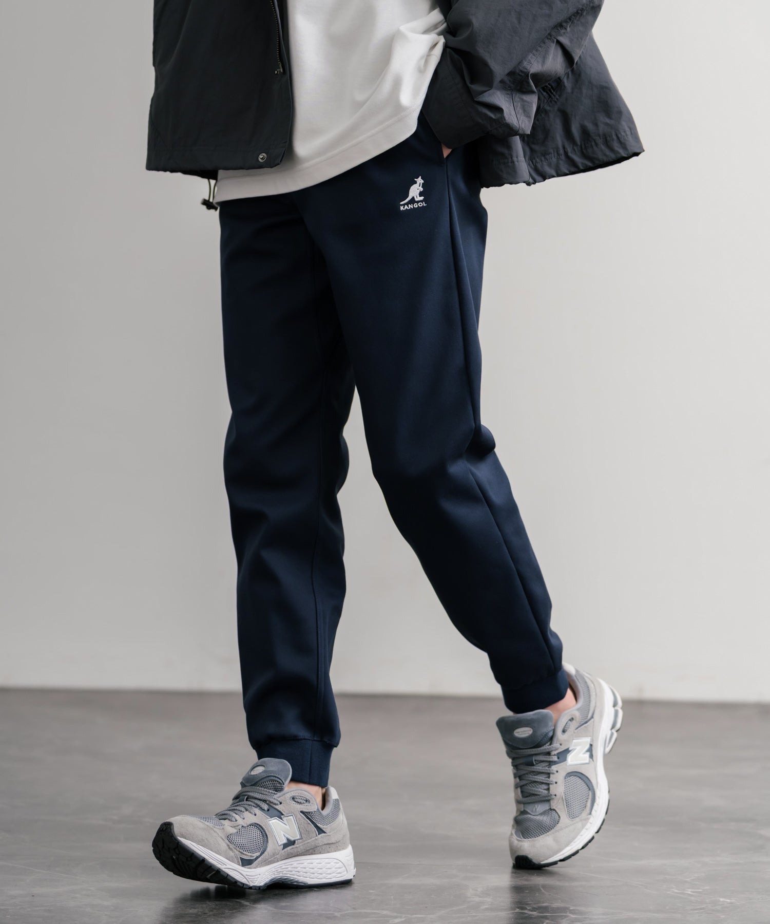 KANGOL カンゴール 別注コラボ蓄熱裏フリースヒートテーパードジョガーイージーパンツ 14622