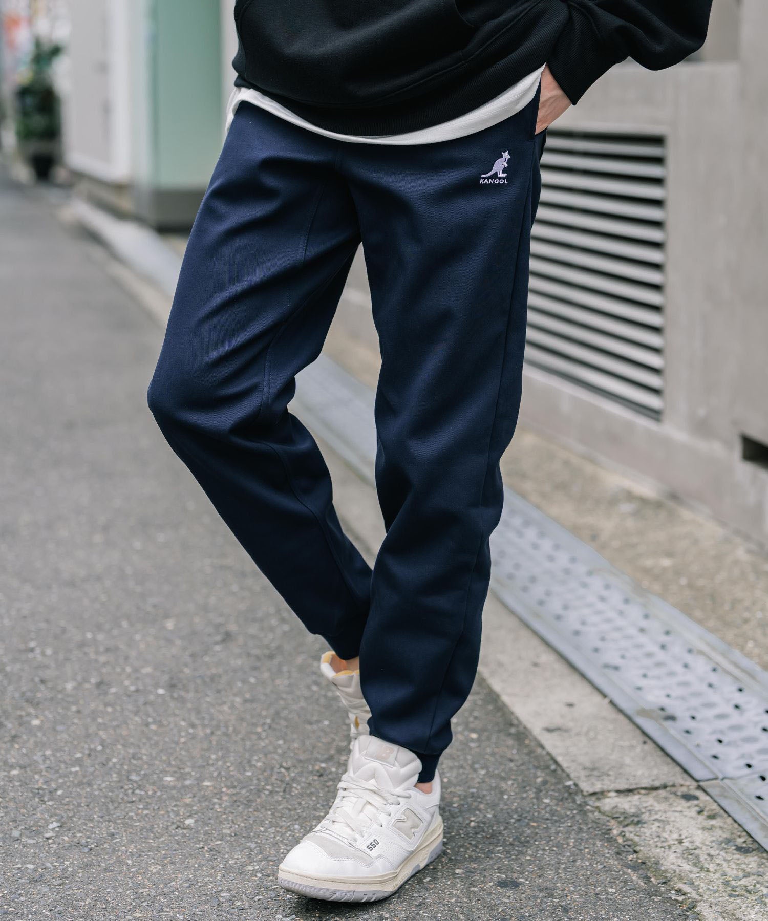 KANGOL カンゴール 別注コラボ蓄熱裏フリースヒートテーパードジョガーイージーパンツ 14622
