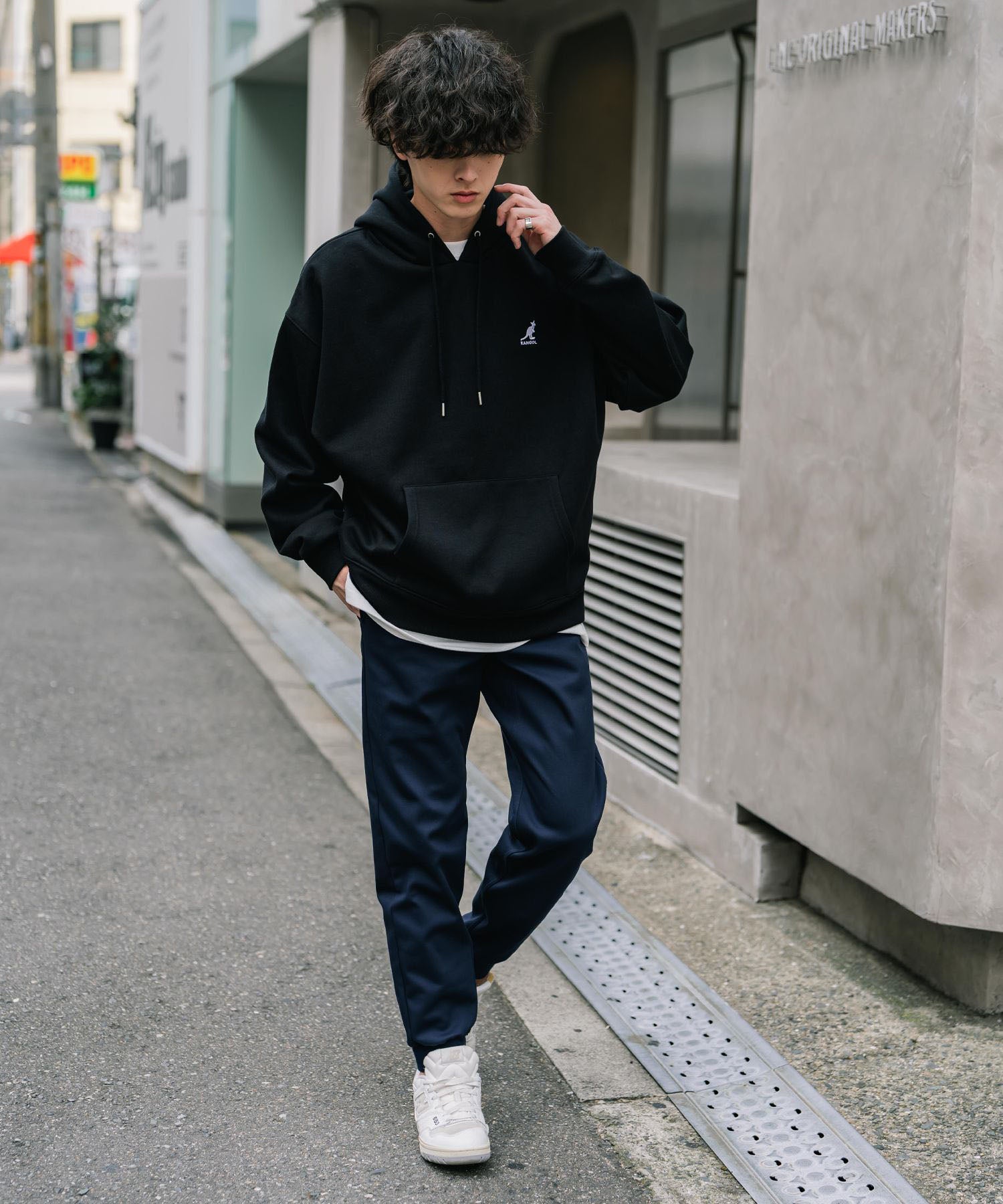 未使用 パナソニック スーパーカンガルーズ バスケットパンツ KANGOL カンゴール 別注コラボ蓄熱裏フリースヒートテーパードジョガー