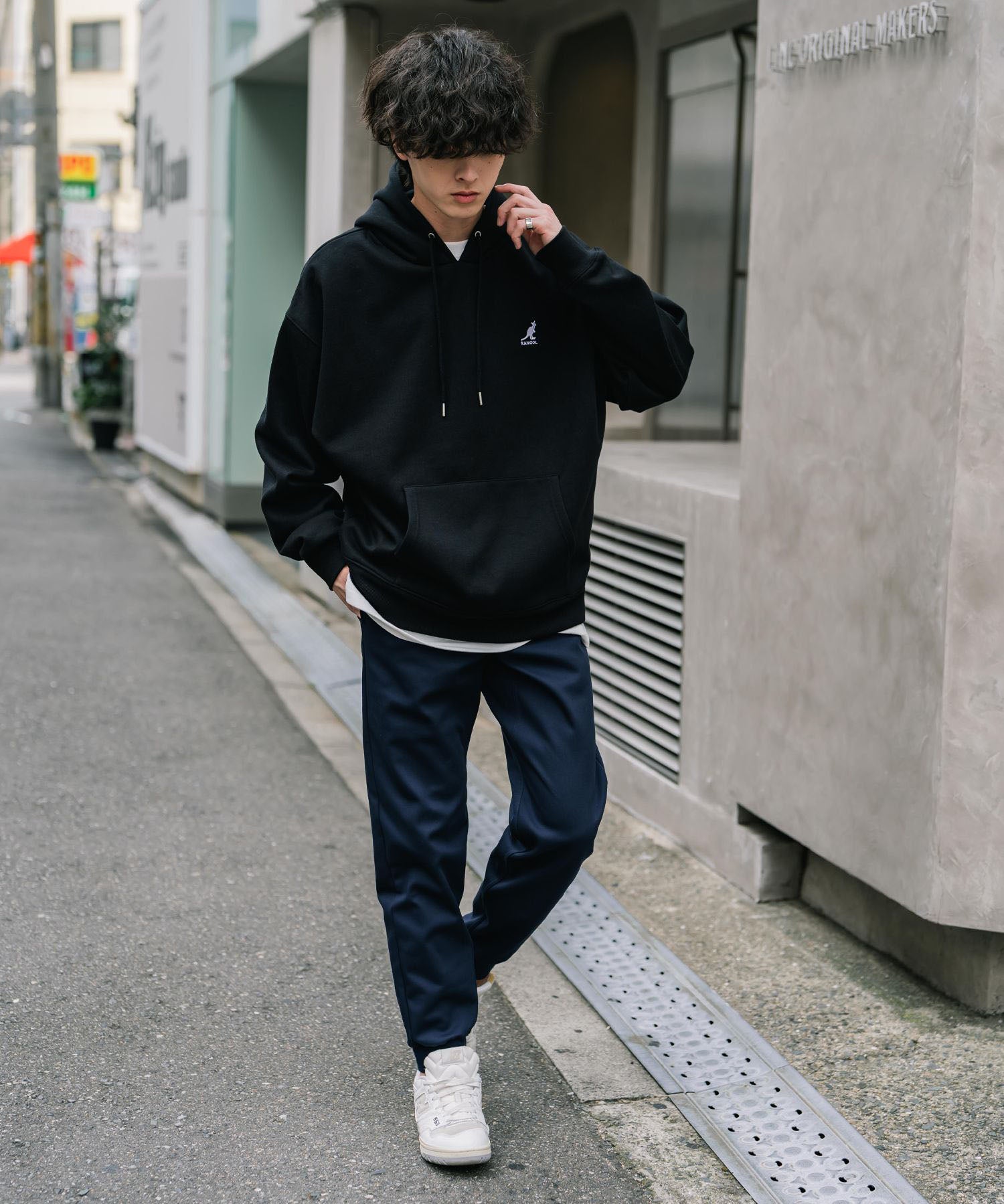 KANGOL カンゴール 別注コラボ蓄熱裏フリースヒートテーパードジョガーイージーパンツ 14622