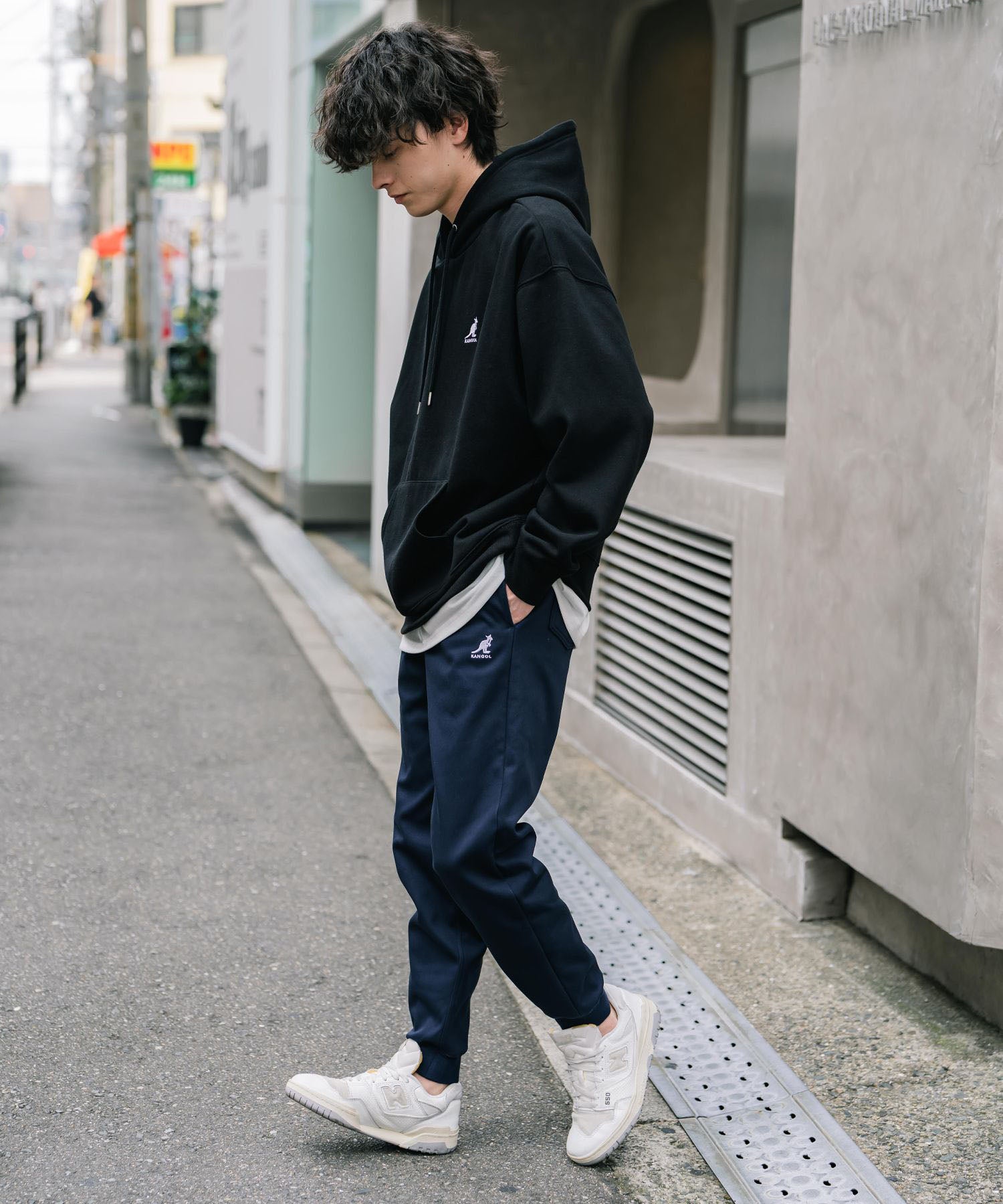 KANGOL カンゴール 別注コラボ蓄熱裏フリースヒートテーパードジョガーイージーパンツ 14622