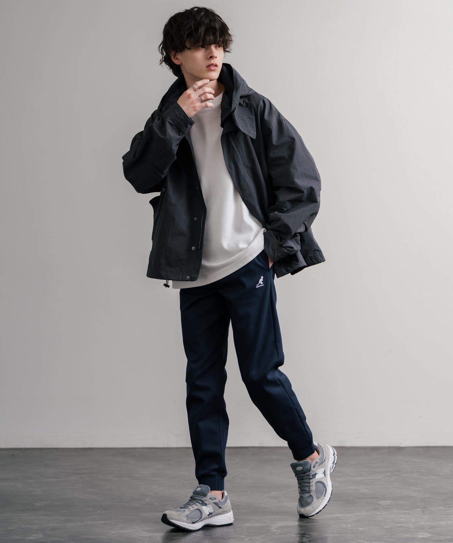 KANGOL カンゴール 別注コラボ蓄熱裏フリースヒートテーパードジョガーイージーパンツ 14622