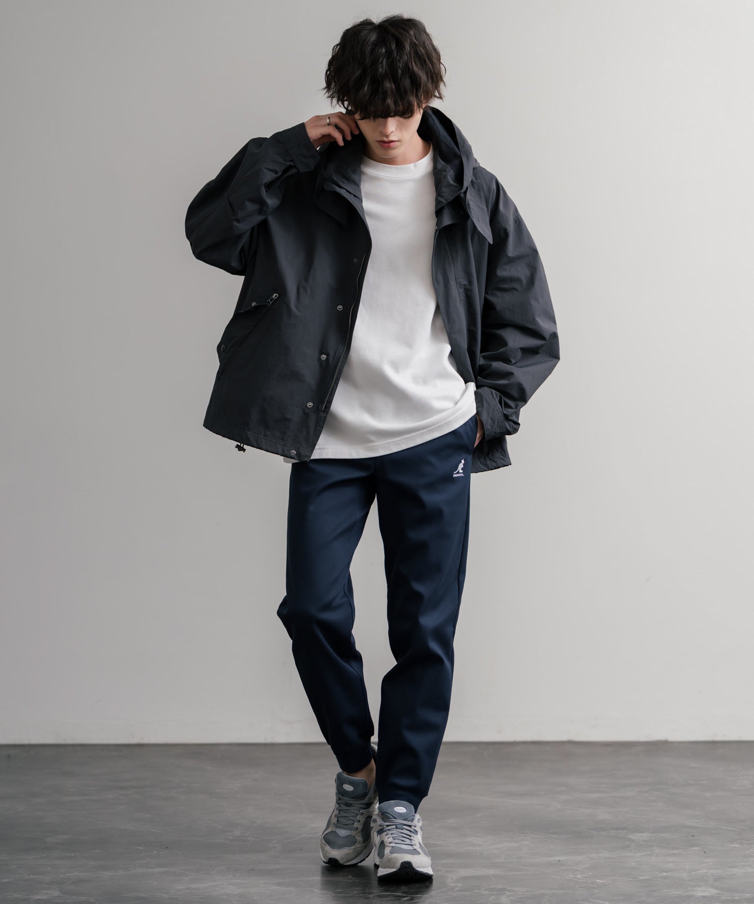 KANGOL カンゴール 別注コラボ蓄熱裏フリースヒートテーパードジョガーイージーパンツ 14622
