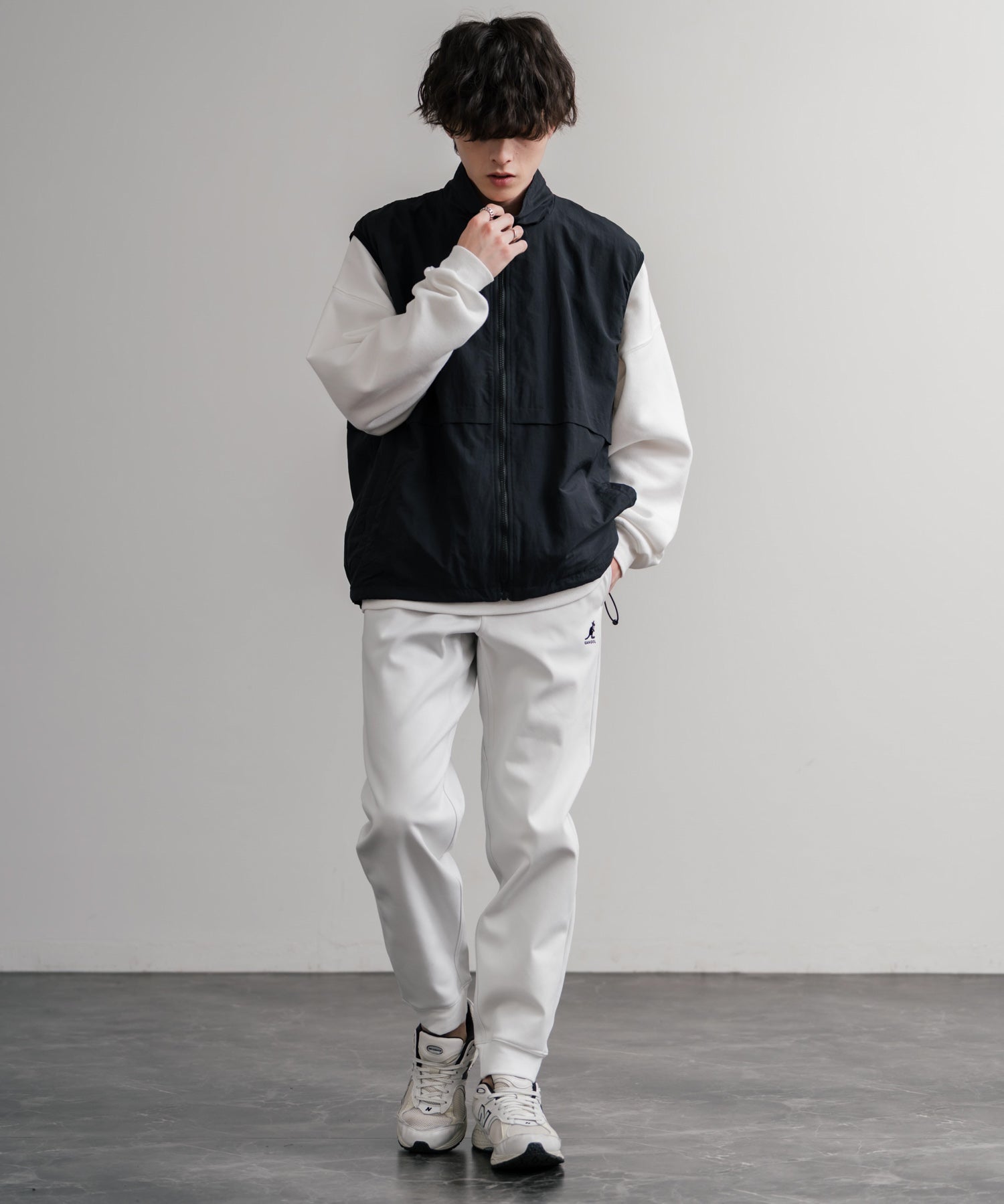KANGOL カンゴール 別注コラボ蓄熱裏フリースヒートテーパードジョガーイージーパンツ 14622