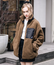 KANGOL カンゴール 別注コラボロゴ刺繍シープボアフリースジャケット/ブルゾン	 14623