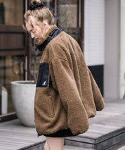 KANGOL カンゴール 別注コラボロゴ刺繍シープボアフリースジャケット/ブルゾン	 14623