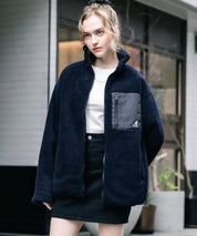 KANGOL カンゴール 別注コラボロゴ刺繍シープボアフリースジャケット/ブルゾン	 14623