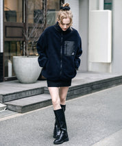 KANGOL カンゴール 別注コラボロゴ刺繍シープボアフリースジャケット/ブルゾン	 14623