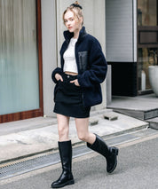 KANGOL カンゴール 別注コラボロゴ刺繍シープボアフリースジャケット/ブルゾン	 14623