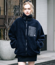 KANGOL カンゴール 別注コラボロゴ刺繍シープボアフリースジャケット/ブルゾン	 14623