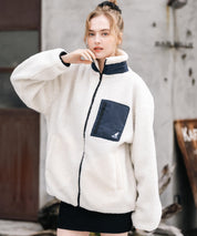 KANGOL カンゴール 別注コラボロゴ刺繍シープボアフリースジャケット/ブルゾン	 14623