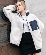 KANGOL カンゴール 別注コラボロゴ刺繍シープボアフリースジャケット/ブルゾン	 14623