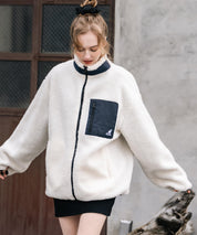 KANGOL カンゴール 別注コラボロゴ刺繍シープボアフリースジャケット/ブルゾン	 14623