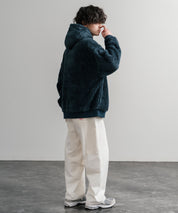 新色追加 KANGOL カンゴール 別注コラボ ロゴ刺繍シャギーボアフリースプルオーバーパーカー 14624