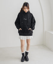 新色追加 KANGOL カンゴール 別注コラボ ロゴ刺繍シャギーボアフリースプルオーバーパーカー 14624