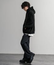 KANGOL カンゴール 別注コラボ ロゴ刺繍シャギーボアフリースプルオーバーパーカー 14624
