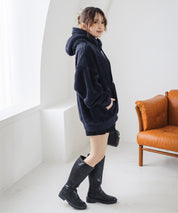 新色追加 KANGOL カンゴール 別注コラボ ロゴ刺繍シャギーボアフリースプルオーバーパーカー 14624
