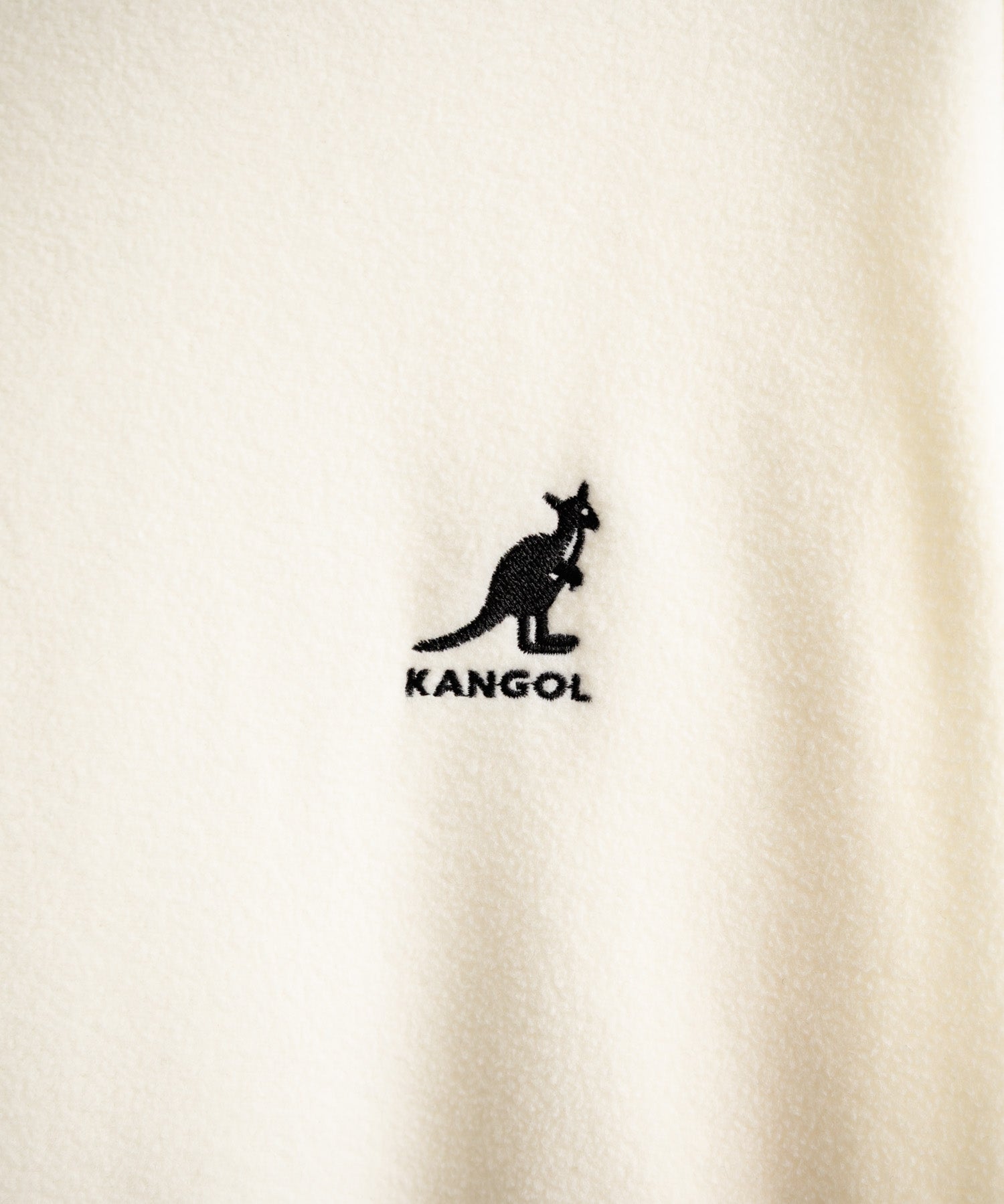 KANGOL 別注コラボ オーバーサイズロゴ刺繍裏起毛マイクロフリースプルオーバートレーナー 14626
