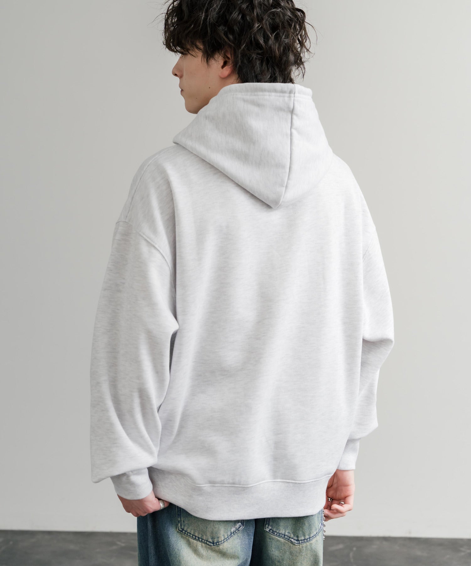 KANGOL カンゴール 別注コラボオーバーサイズ裏起毛ロゴ刺繍プルパーカー	14627