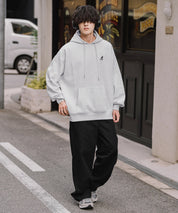 新色追加 KANGOL カンゴール 別注コラボオーバーサイズ裏起毛ロゴ刺繍プルパーカー	14627 【セットアップ可能】