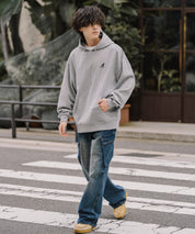 新色追加 KANGOL カンゴール 別注コラボオーバーサイズ裏起毛ロゴ刺繍プルパーカー	14627 【セットアップ可能】