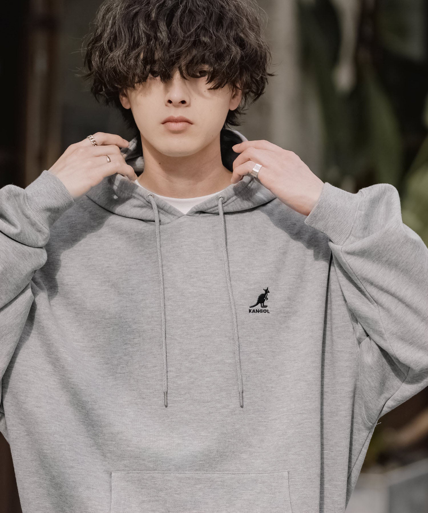 新色追加 KANGOL カンゴール 別注コラボオーバーサイズ裏起毛ロゴ刺繍プルパーカー	14627 【セットアップ可能】
