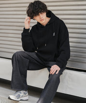 新色追加 KANGOL カンゴール 別注コラボオーバーサイズ裏起毛ロゴ刺繍プルパーカー	14627 【セットアップ可能】