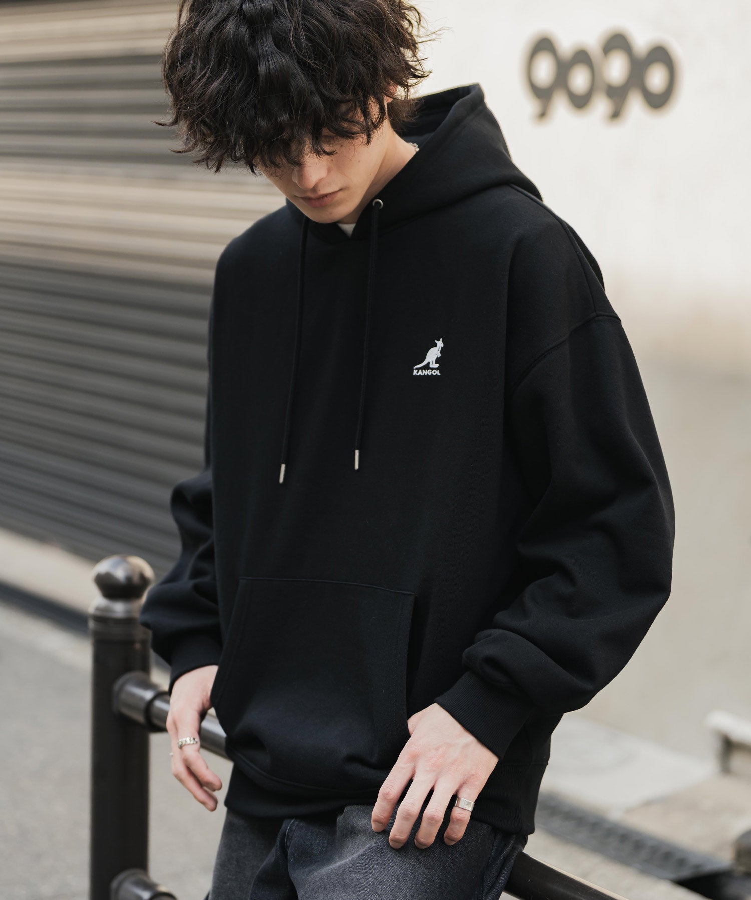 新色追加 KANGOL カンゴール 別注コラボオーバーサイズ裏起毛ロゴ刺繍プルパーカー	14627 【セットアップ可能】