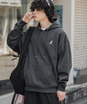 新色追加 KANGOL カンゴール 別注コラボオーバーサイズ裏起毛ロゴ刺繍プルパーカー	14627 【セットアップ可能】