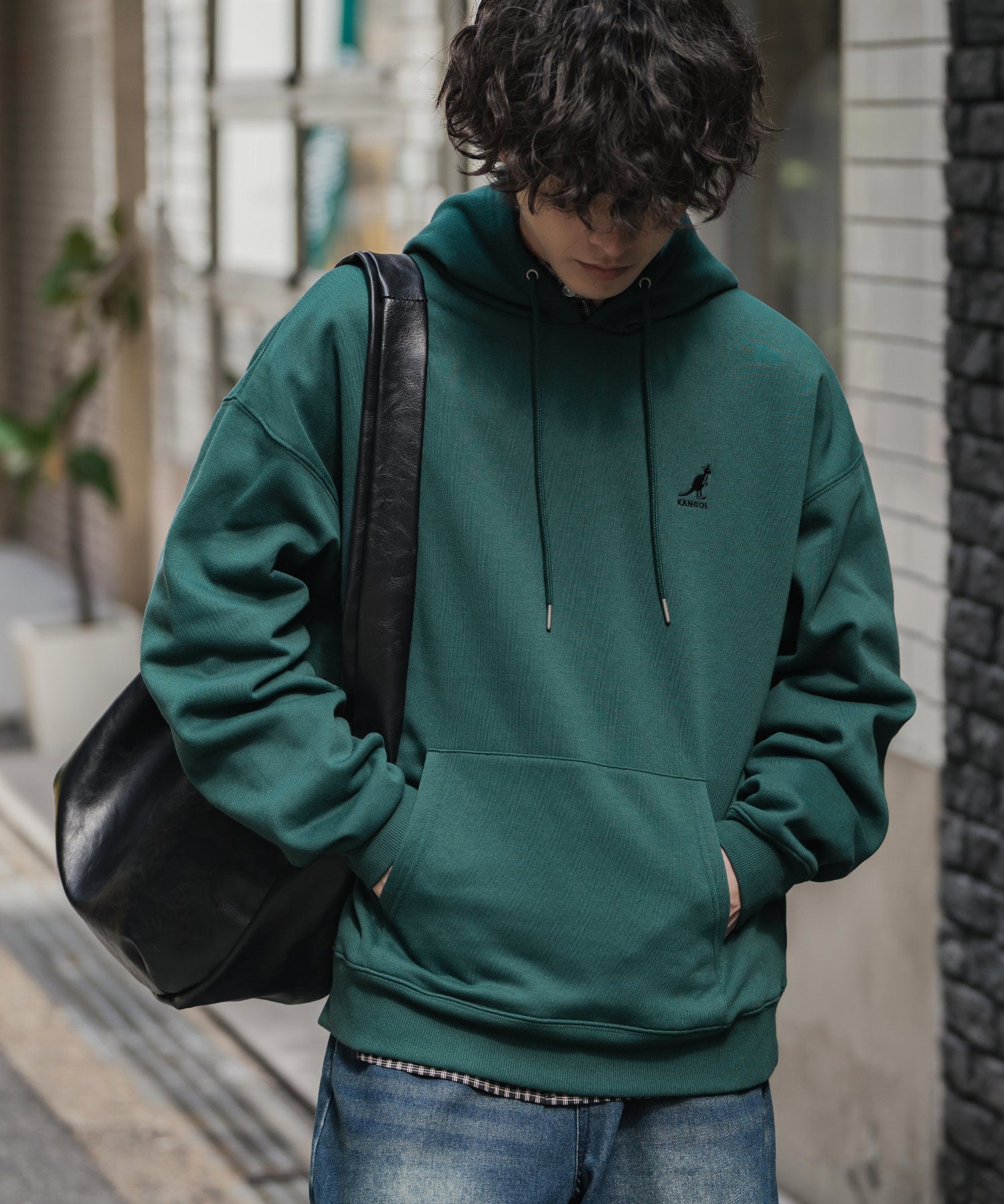 新色追加 KANGOL カンゴール 別注コラボオーバーサイズ裏起毛ロゴ刺繍プルパーカー	14627 【セットアップ可能】