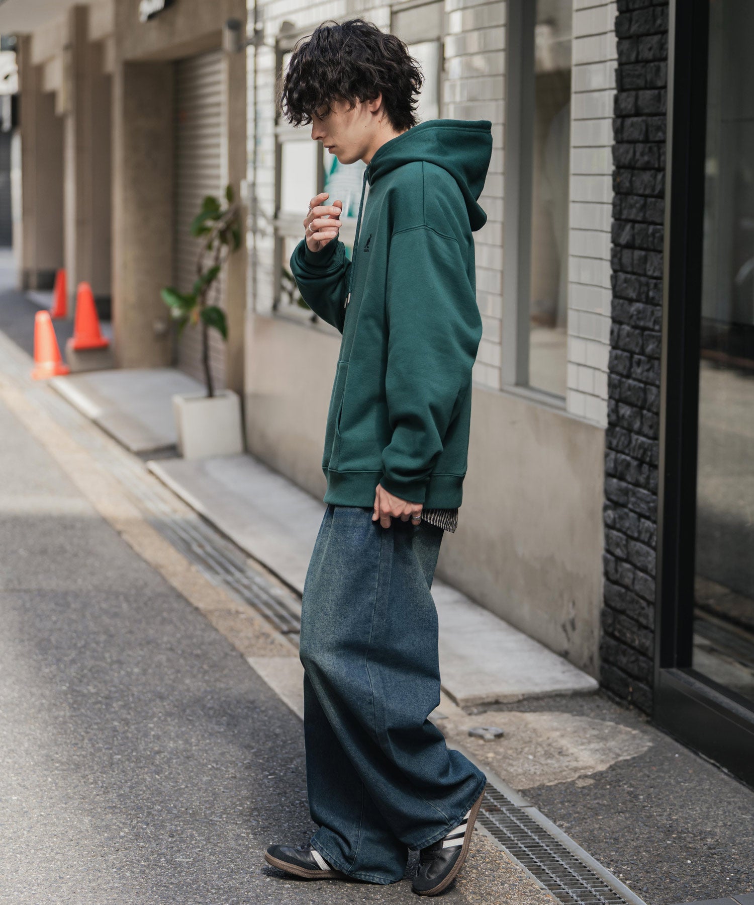 新色追加 KANGOL カンゴール 別注コラボオーバーサイズ裏起毛ロゴ刺繍プルパーカー	14627 【セットアップ可能】