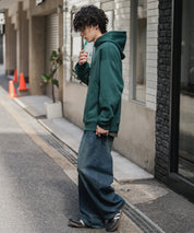 新色追加 KANGOL カンゴール 別注コラボオーバーサイズ裏起毛ロゴ刺繍プルパーカー	14627 【セットアップ可能】