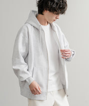 KANGOL カンゴール 別注コラボオーバーサイズ裏起毛ロゴ刺繍フルジップパーカー 14628