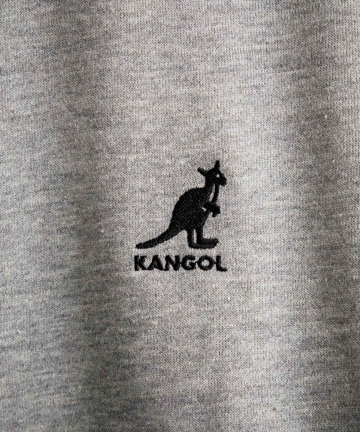 KANGOL カンゴール 別注コラボオーバーサイズ裏起毛ロゴ刺繍フルジップパーカー 14628