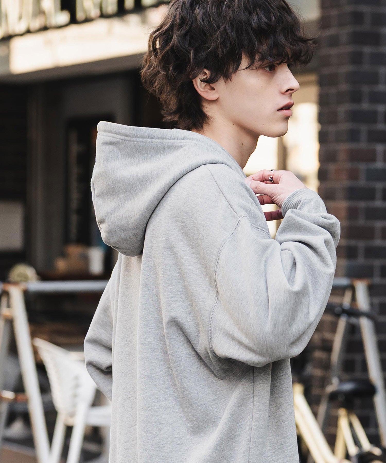 KANGOL カンゴール 別注コラボオーバーサイズ裏起毛ロゴ刺繍フルジップパーカー 14628 【セットアップ可能】