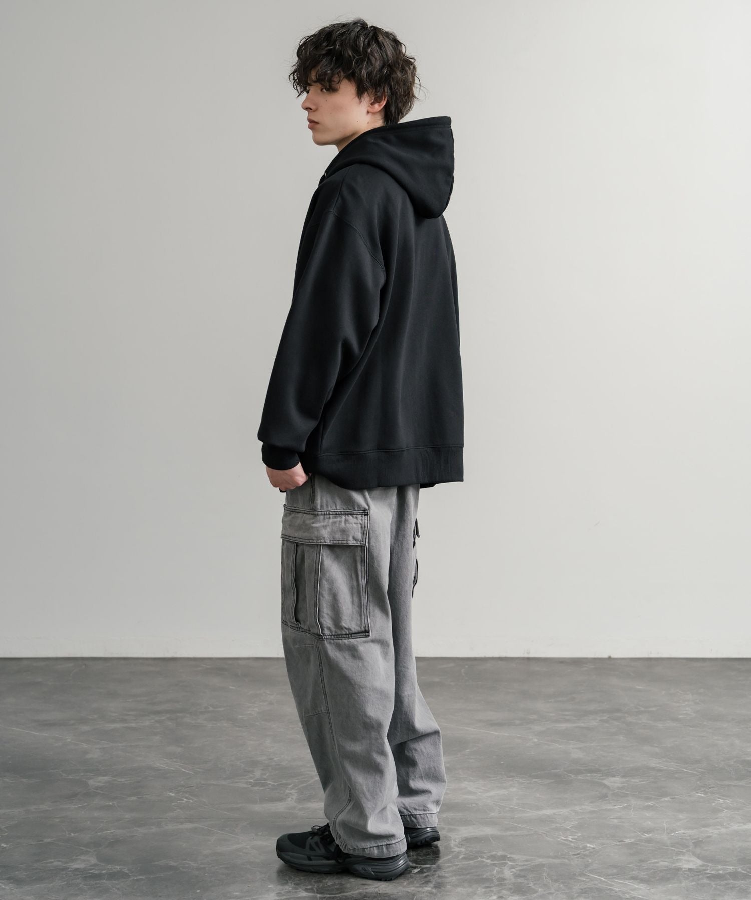 KANGOL カンゴール 別注コラボオーバーサイズ裏起毛ロゴ刺繍フルジップパーカー 14628 【セットアップ可能】