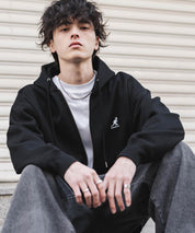 KANGOL カンゴール 別注コラボオーバーサイズ裏起毛ロゴ刺繍フルジップパーカー 14628 【セットアップ可能】