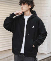 KANGOL カンゴール 別注コラボオーバーサイズ裏起毛ロゴ刺繍フルジップパーカー 14628 【セットアップ可能】
