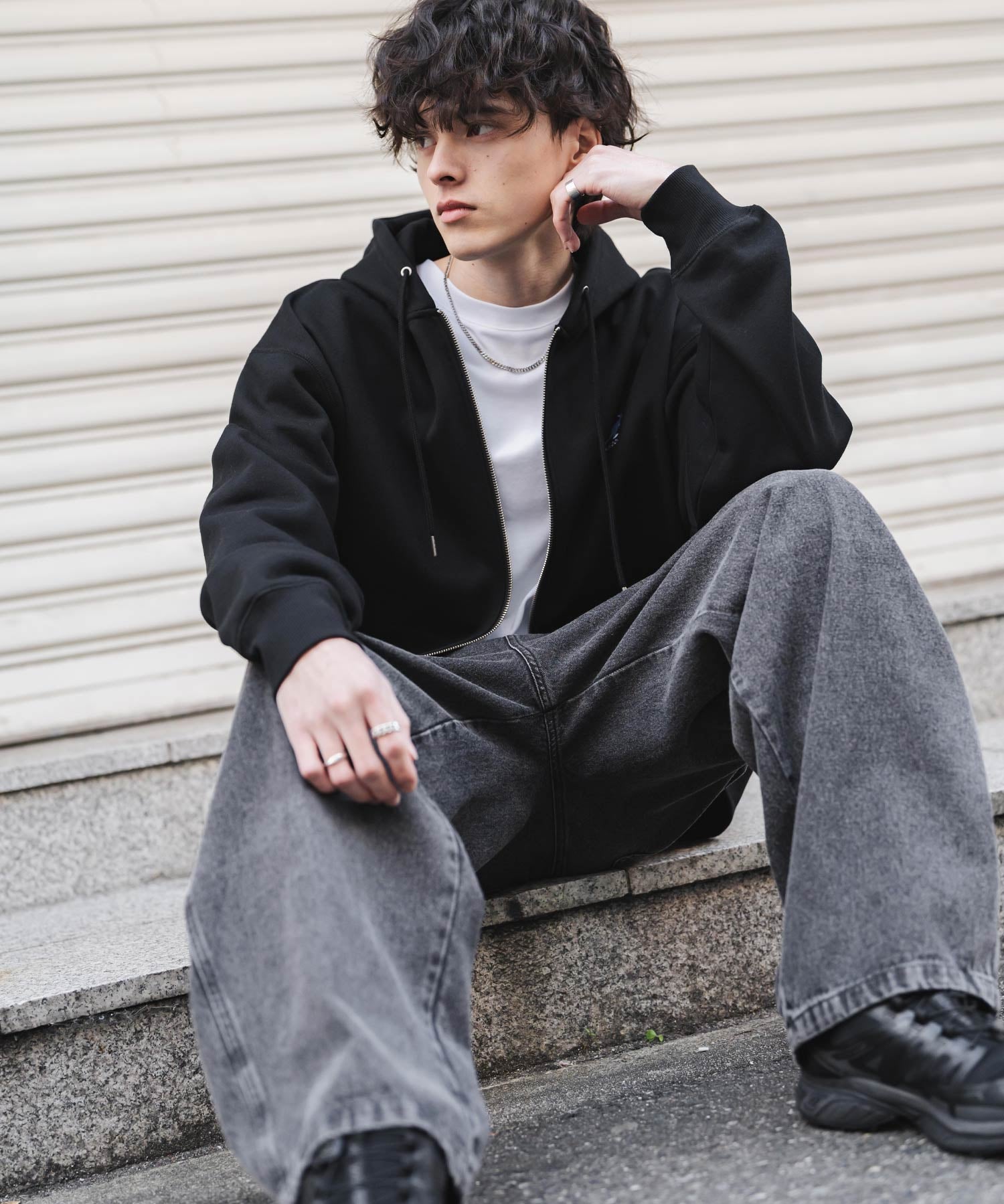 KANGOL カンゴール 別注コラボオーバーサイズ裏起毛ロゴ刺繍フルジップパーカー 14628 【セットアップ可能】