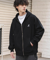 KANGOL カンゴール 別注コラボオーバーサイズ裏起毛ロゴ刺繍フルジップパーカー 14628 【セットアップ可能】